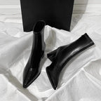 Bottines vintage à talons épais pour femmes