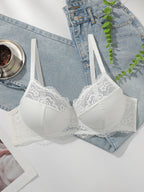 Soutien-gorge sexy en dentelle brodée pour femmes