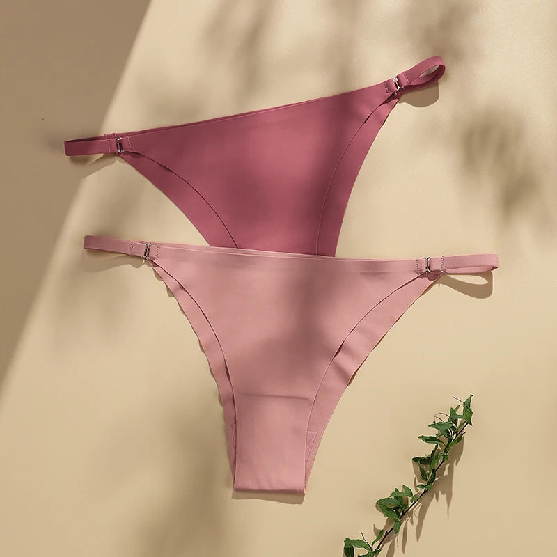 Culotte sexy en coton avec ceinture fine pour femmes
