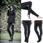 Leggings à lacets gothiques pour femmes