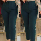 Pantalon plissé à fermeture éclair pour femmes