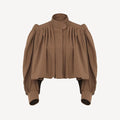 Veste courte tendance à col montant pour femmes
