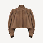Veste courte tendance à col montant pour femmes