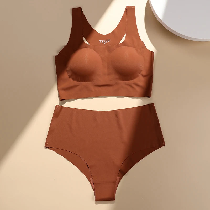 Ensembles de soutien-gorge et culotte sans fil pour femmes