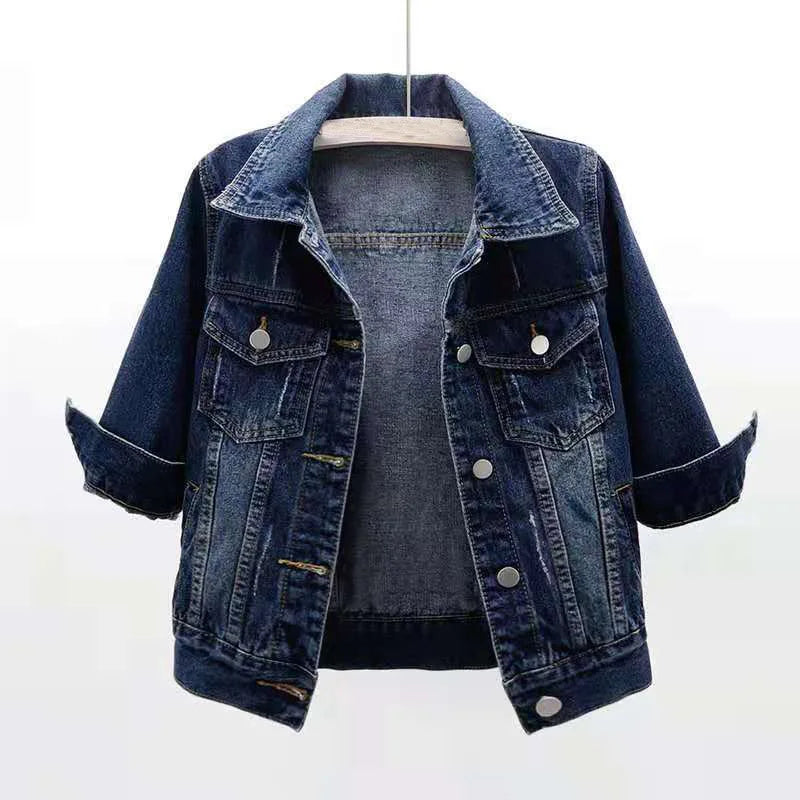 Veste en jean courte pour femmes
