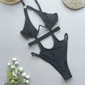 Maillot de bain une pièce asymétrique à armatures et découpes pour femmes