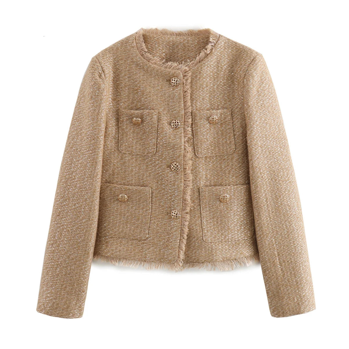 Veste en tweed basique chic pour femmes