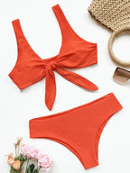 Maillot de bain deux pièce taille haute pour femmes