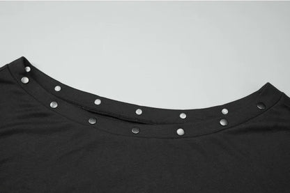 T-shirt Femme – Épaules Dénudées et Manches Longues