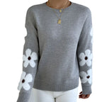 Pull en maille à manches longues pour femmes