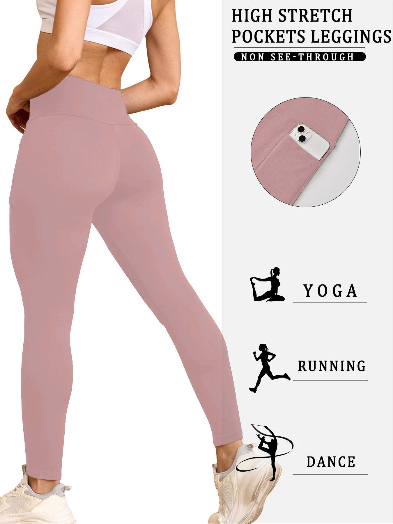 Leggings super doux avec poches pour femmes
