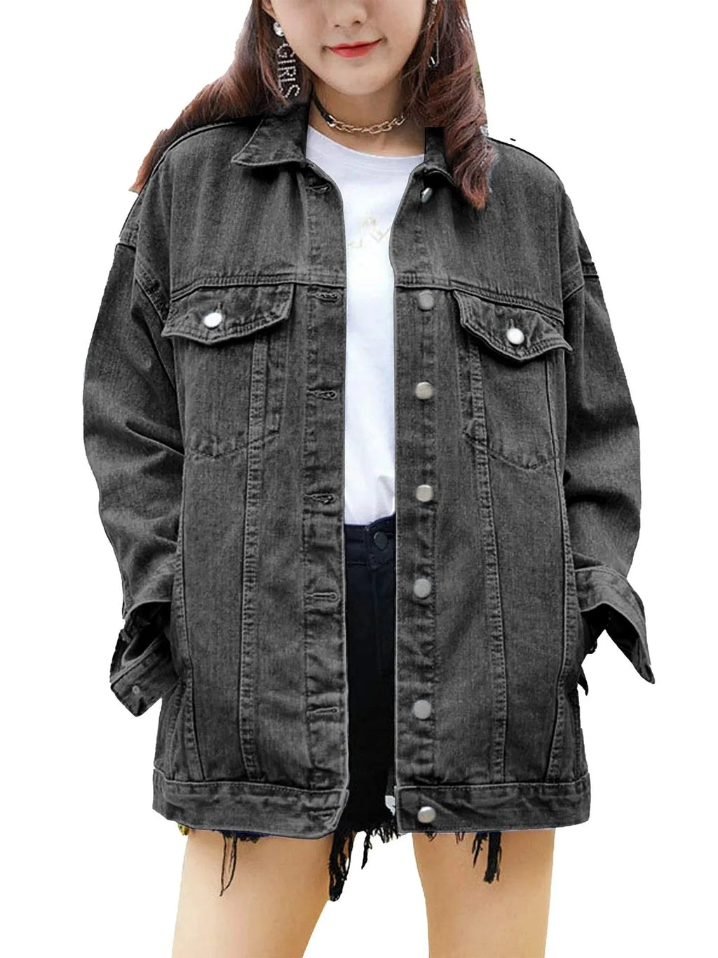 Veste en jean à manches longues pour femmes