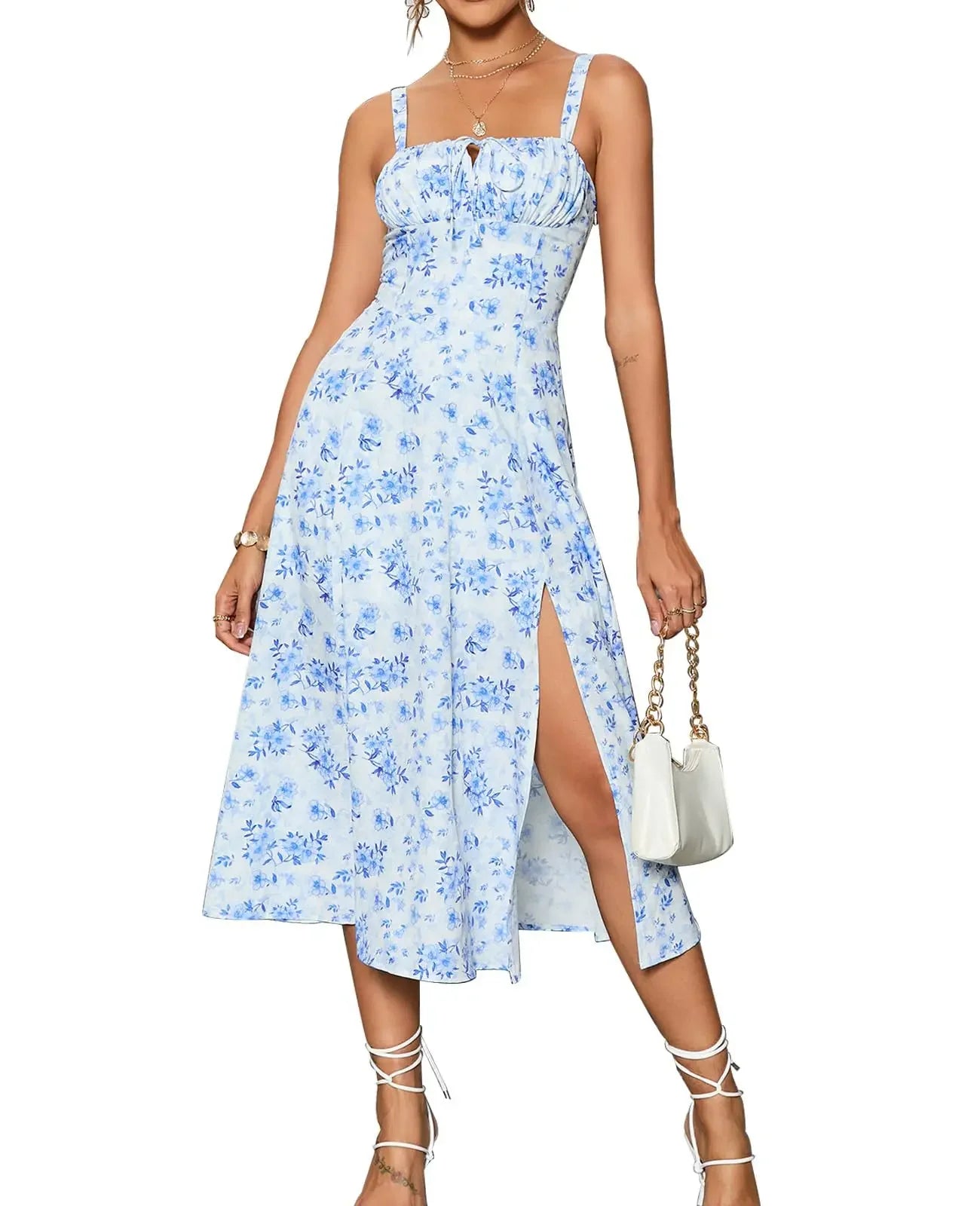 Robe longue sans manches pour femmes