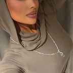 T-Shirt à capuche et  manches longues pour femmes