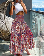 Jupe longue taille haute pour femmes