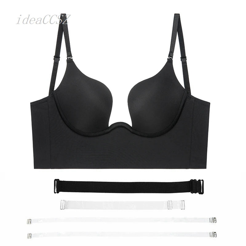 Soutien-gorge Invisible avec Bretelles transparentes pour femmes