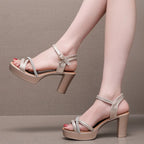 Sandale en cuir pour femmes