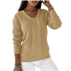 Pull ample en maille et manches longues pour femmes
