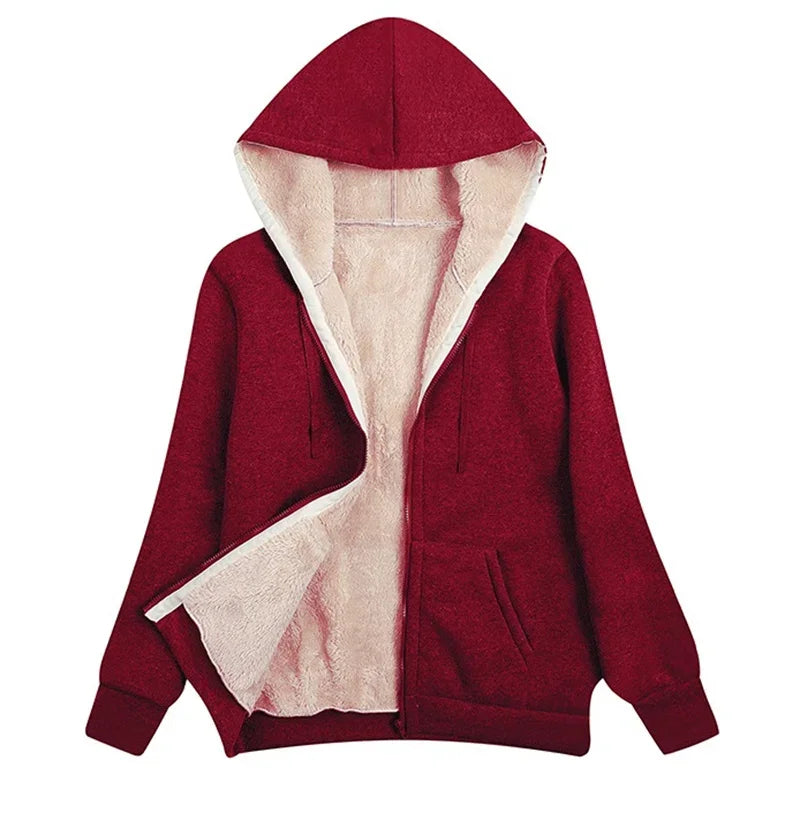 Manteau à glissière pour femmes