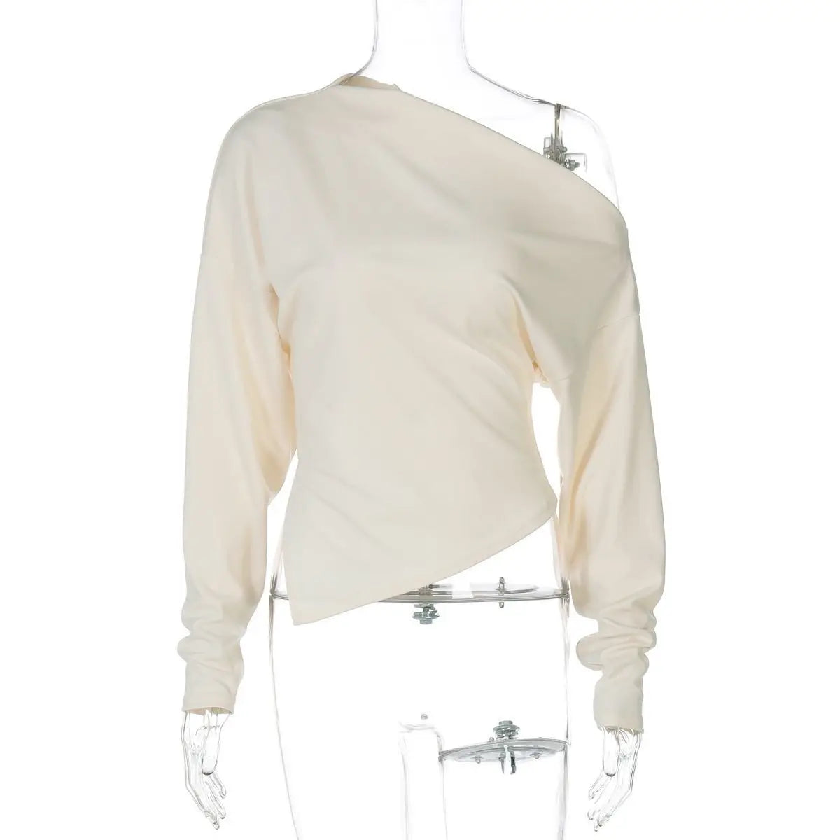 T-shirt élégant à manches longues et coupe ajustée pour femmes