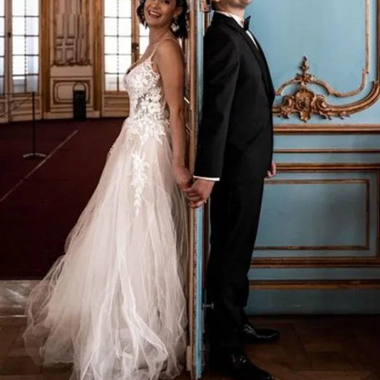 Robe de mariée longue en Tulle pour femmes