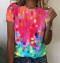 T-shirt à manches courtes et col rond pour femmes