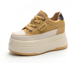 Baskets en cuir véritable femmes