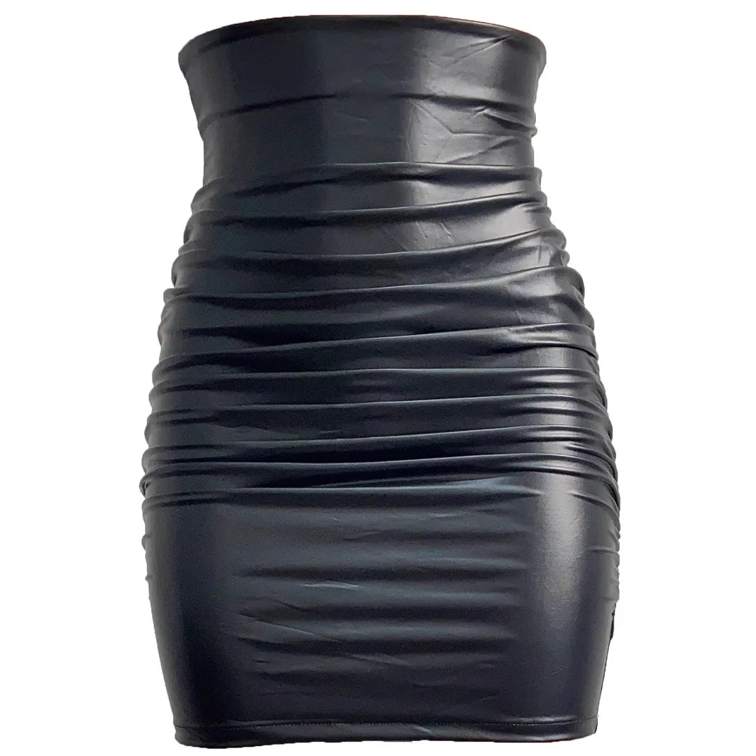 Mini-Jupe Noire Femme – Similicuir Taille Haute