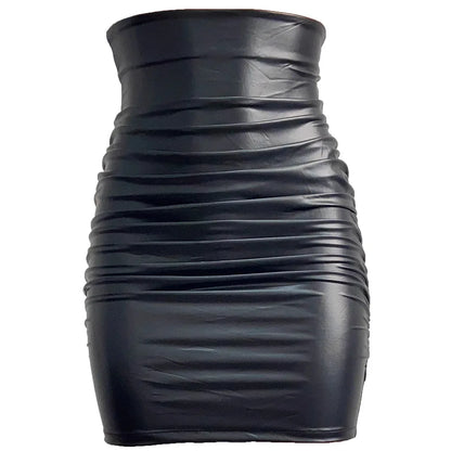 Mini-Jupe Noire Femme – Similicuir Taille Haute