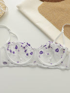 Soutien-gorge brodé de belles fleurs pour femmes