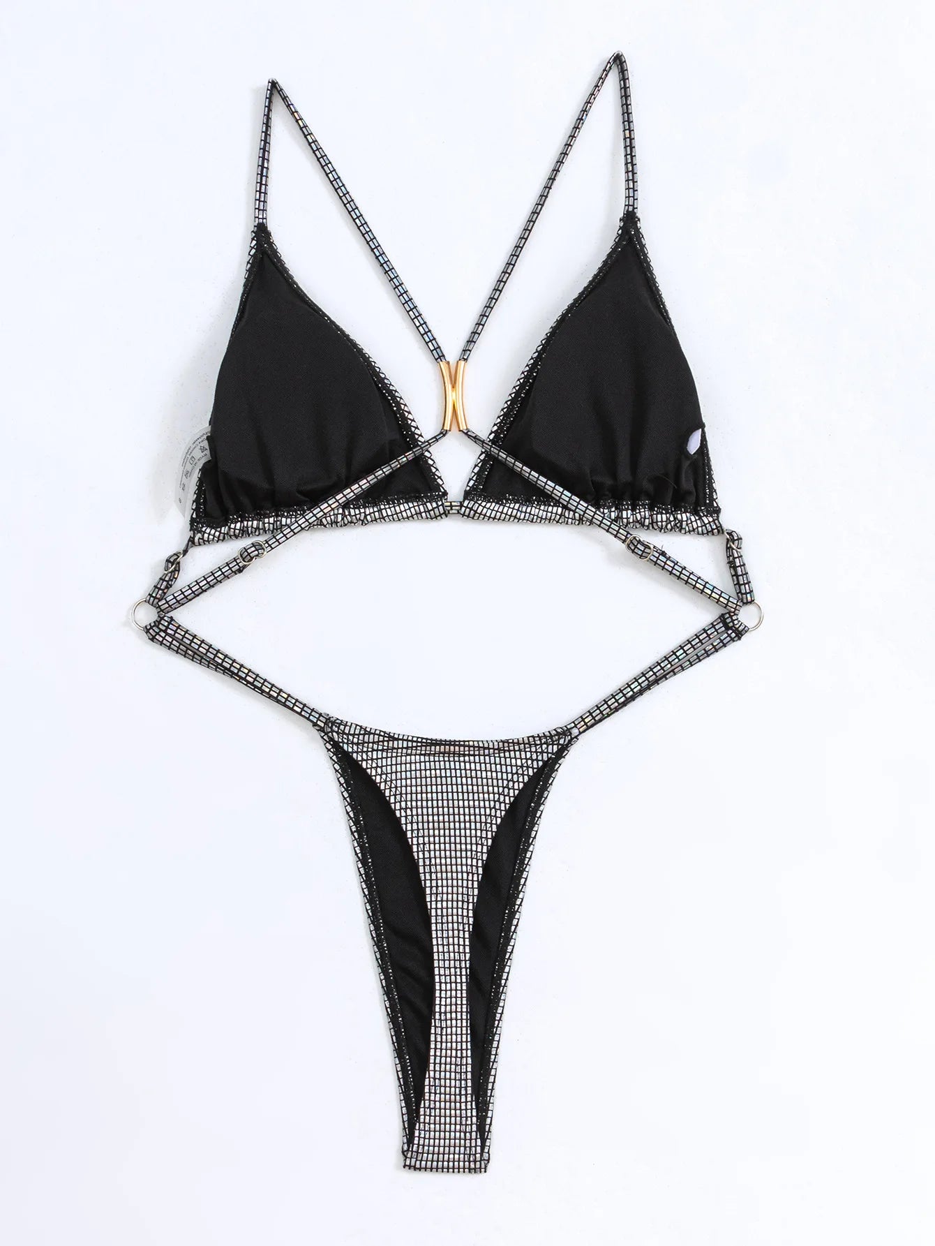 Maillot de bain une pièce en cuir PU pour femmes