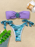 Maillot de bain deux pièces avec biscuits pour femmes