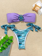 Maillot de bain deux pièces avec biscuits pour femmes