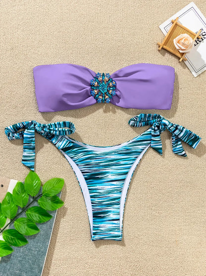 Bikini 2 Pièces Femme – Motif Fantaisie