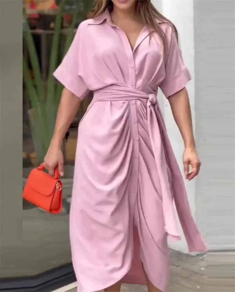 Robe à lacets taille haute pour femmes