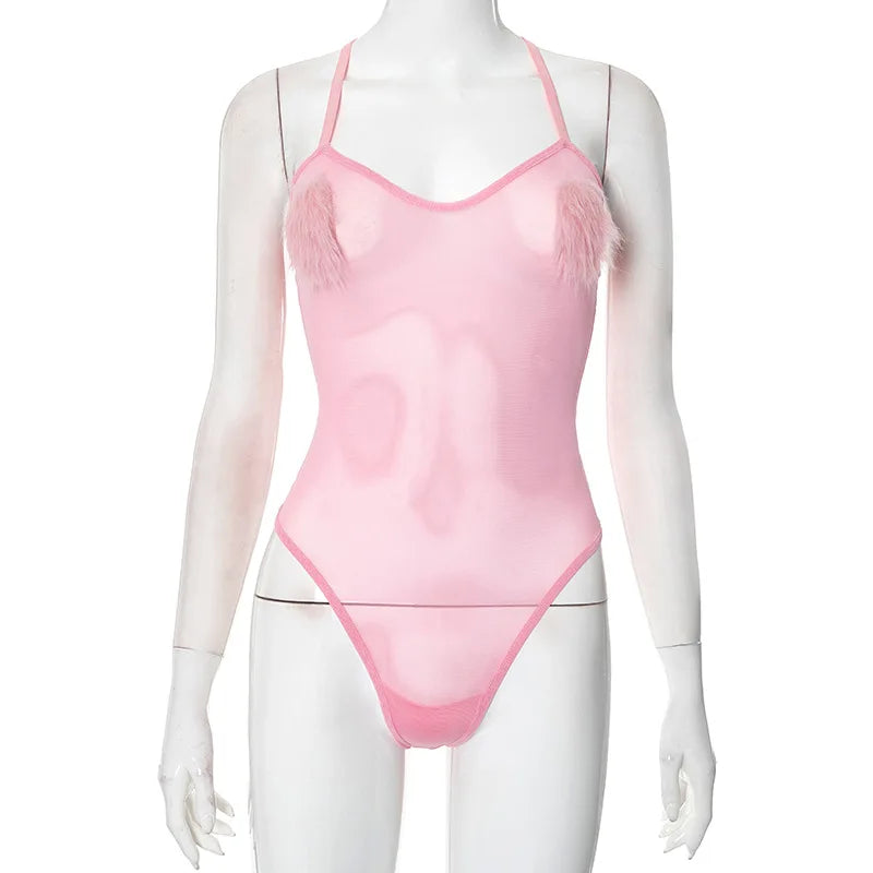 Body transparent pour femmes