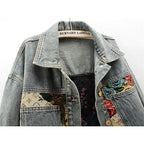 Veste en jean à manches longues pour femmes