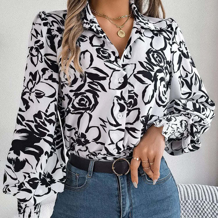 Chemise élégante à simple boutonnage pour femmes