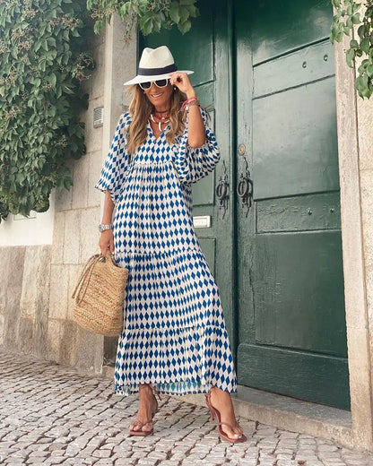 Robe Longue Femme – Manches Bouffantes