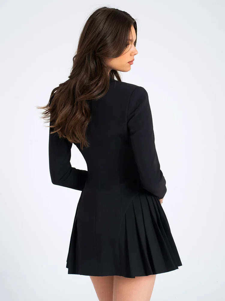 Mini robe sexy à col en V pour femmes