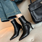 Bottines à talon aiguille pointues pour femmes