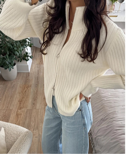 Cardigan Femme – Fermeture Zippée