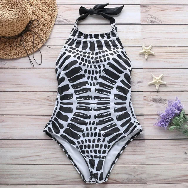 Maillot de bain une pièce imprimé pour femmes