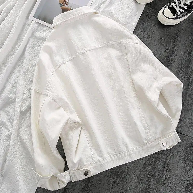 Veste en jean blanc pour femmes