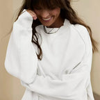 Sweat-shirt à manches longues et col rond pour femmes