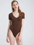 Body moulant Slim à manches courtes pour femmes