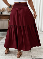 Jupe longue unie pour femmes