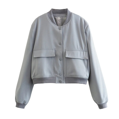 Veste Femme à Col Montant – Style Mi-Saison