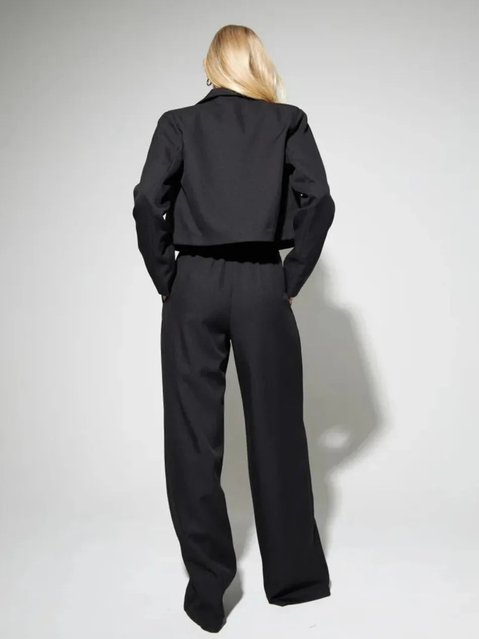 Ensemble deux pièces tailleur et pantalon pour femmes