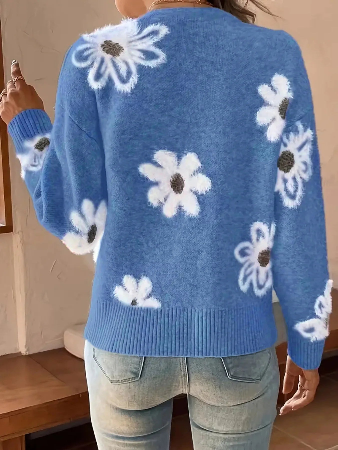 Cardigan à motif Floral pour femmes